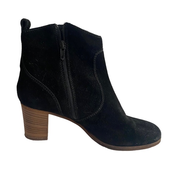 J. Crew Black Suede Western Ankle Boots Size 8 - Picture 8 of 8
